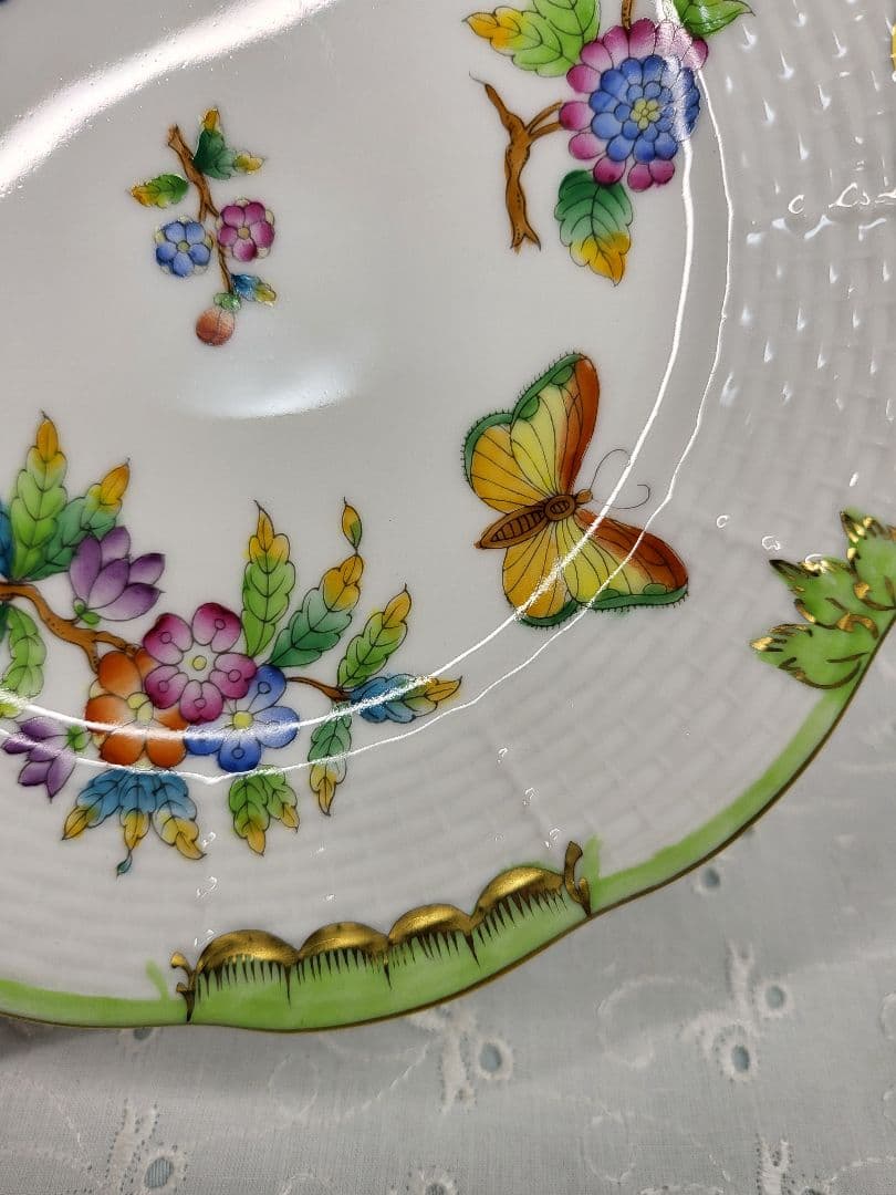 美品✨ヘレンド ヴィクトリアブーケ サラダ デザート プレート17 皿 花蝶①