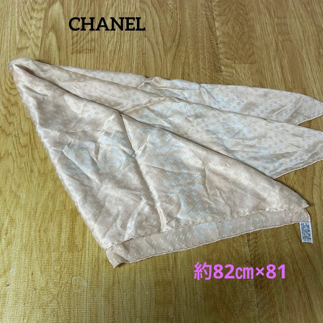 7d45 シャネル シルク 絹 スカーフ 大判