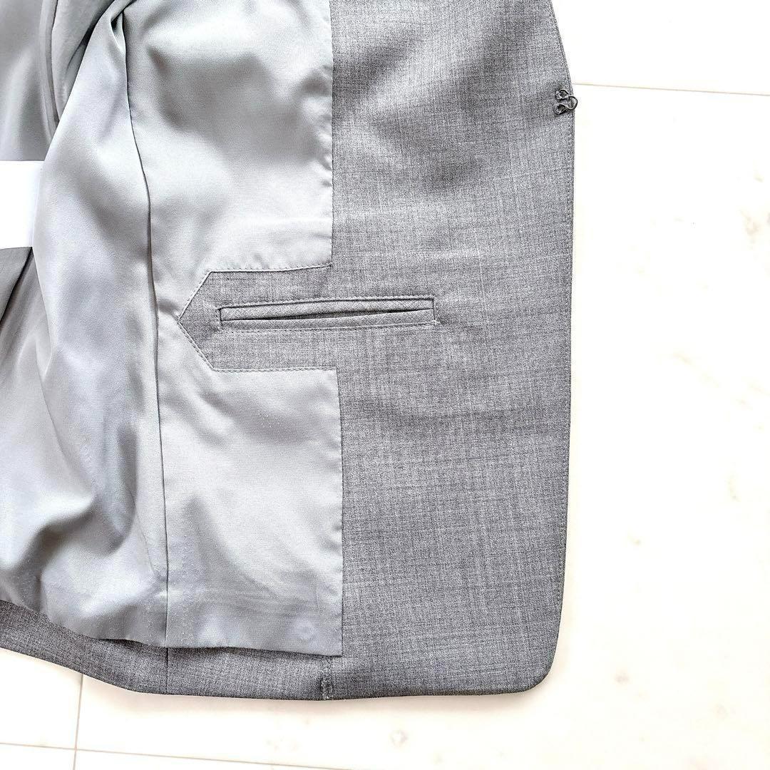 美品　プラステ　パンツスーツ　ノーカラー　グレー　セットアップ　フォーマル