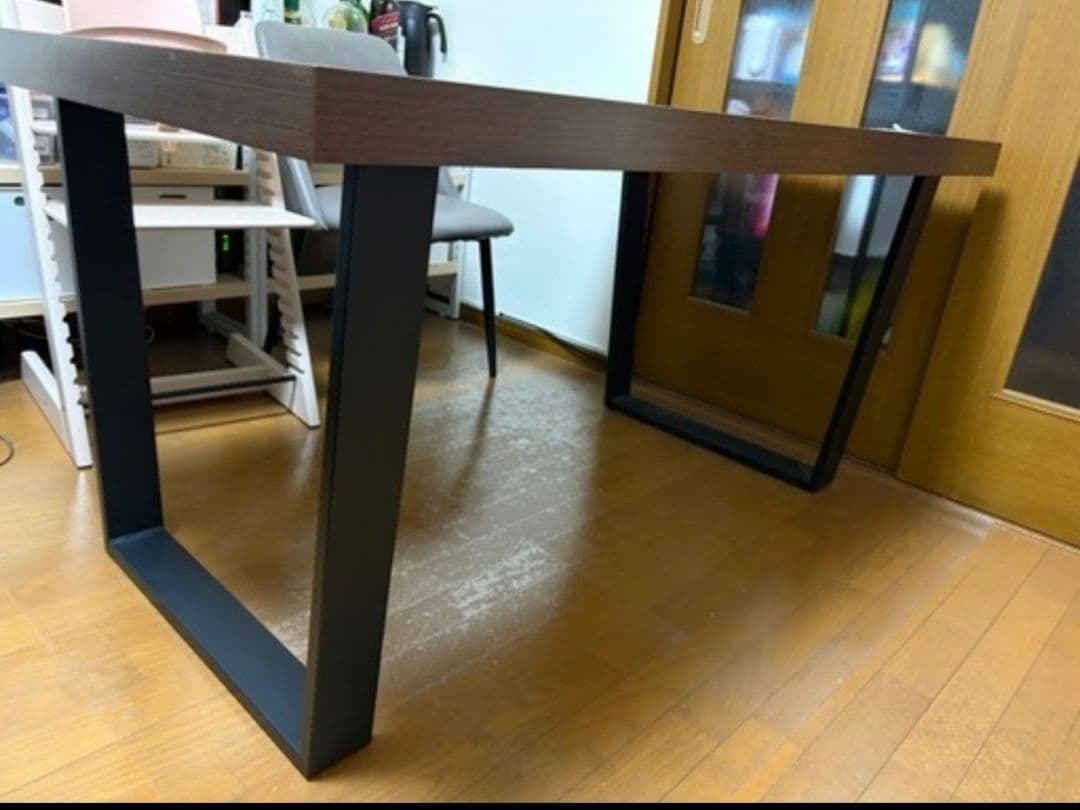 【関東圏限定】インダストリアル ダイニングテーブル 140cm ブラック脚