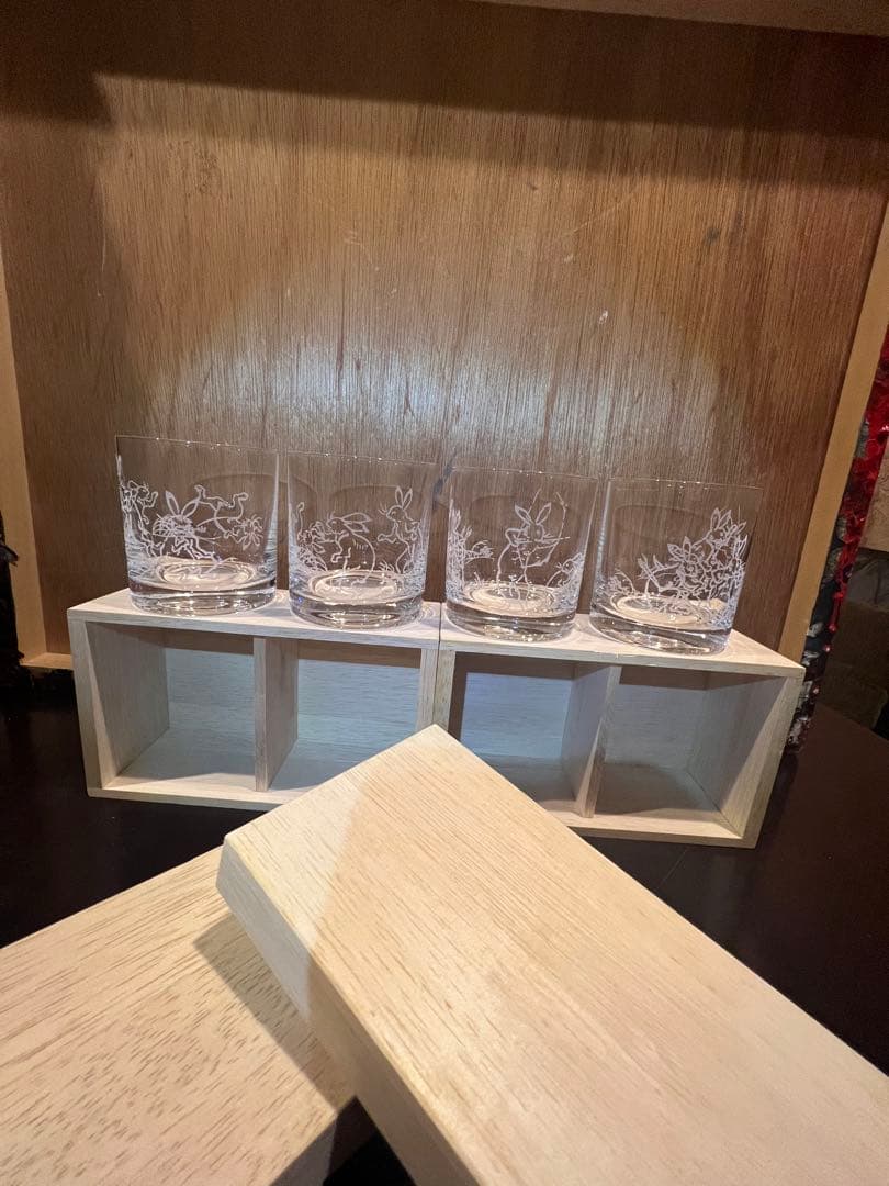 新品未使用ウサギのロックグラス4個セット