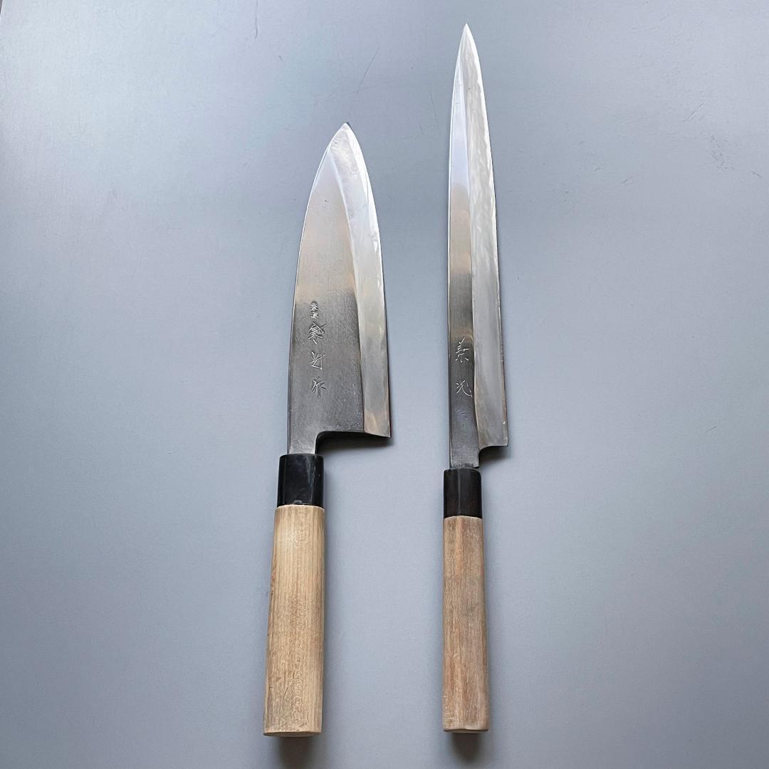 泉源兼光 柳刃包丁（一尺）と出刃包丁（7寸）のセット