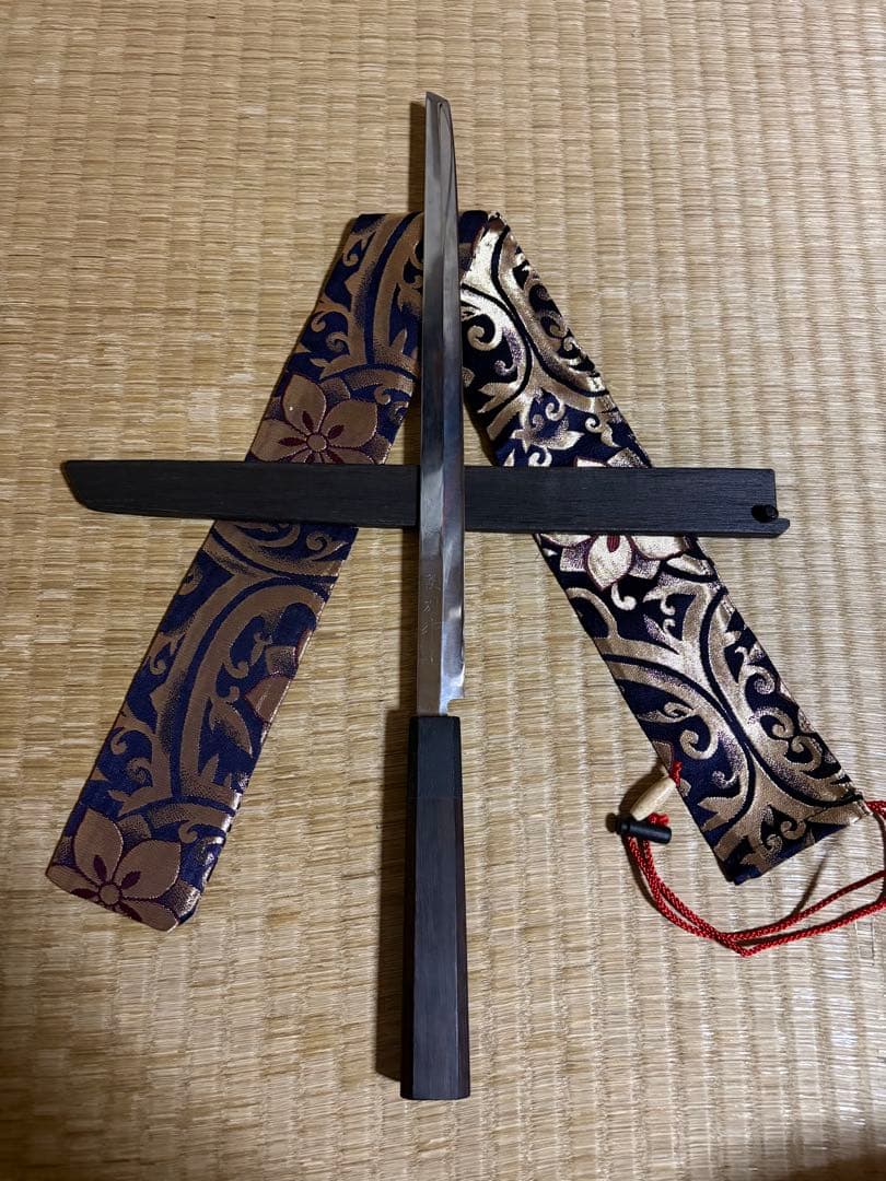 源　正隆　別作　てっさ包丁　半鏡面仕立　刃渡り約29㎝　高級金蘭包丁袋付