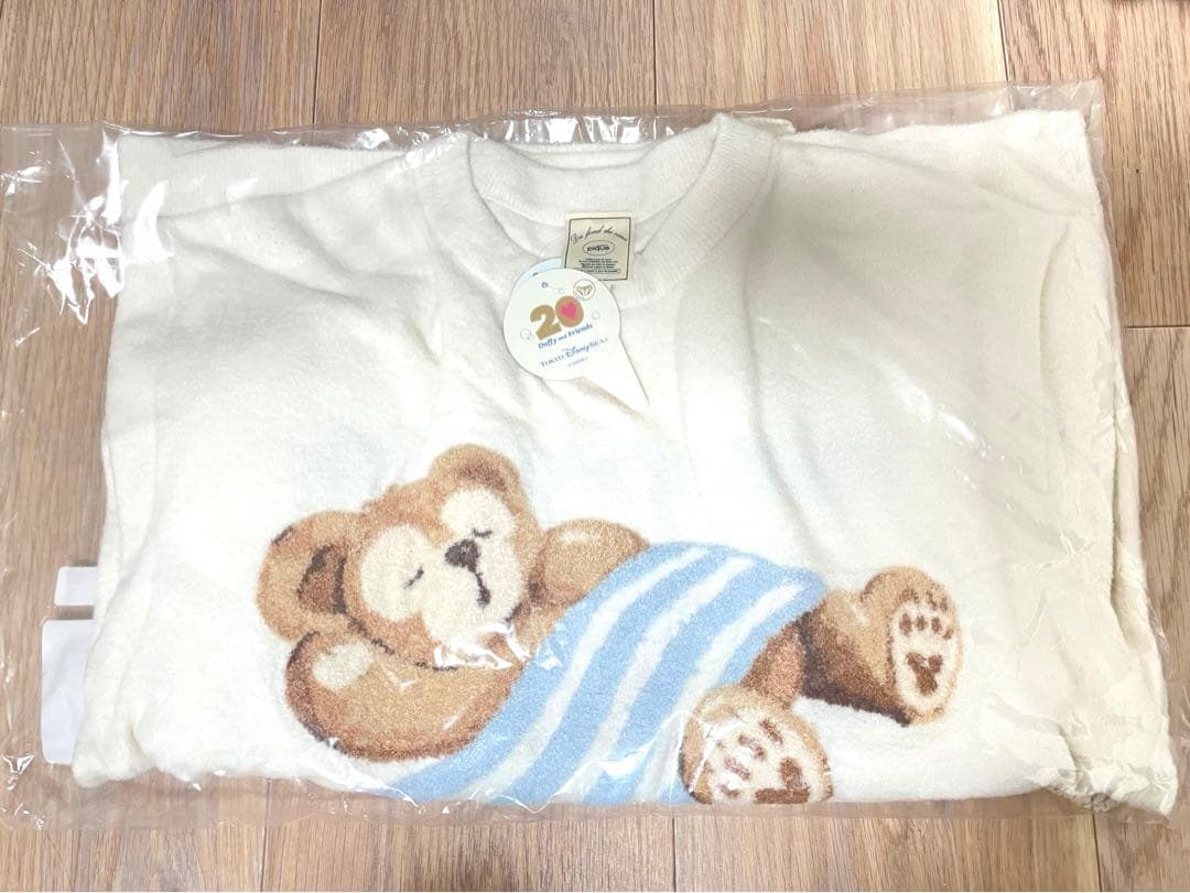 【東京ディズニーシー入園者限定】 ジェラピケ ダッフィー 半袖 ルームウェア 白