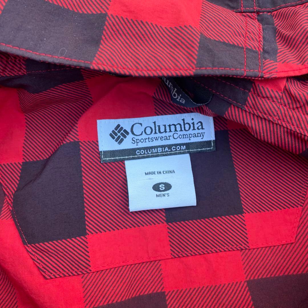 00s Columbia 短丈 shell jacket テック系 チェック