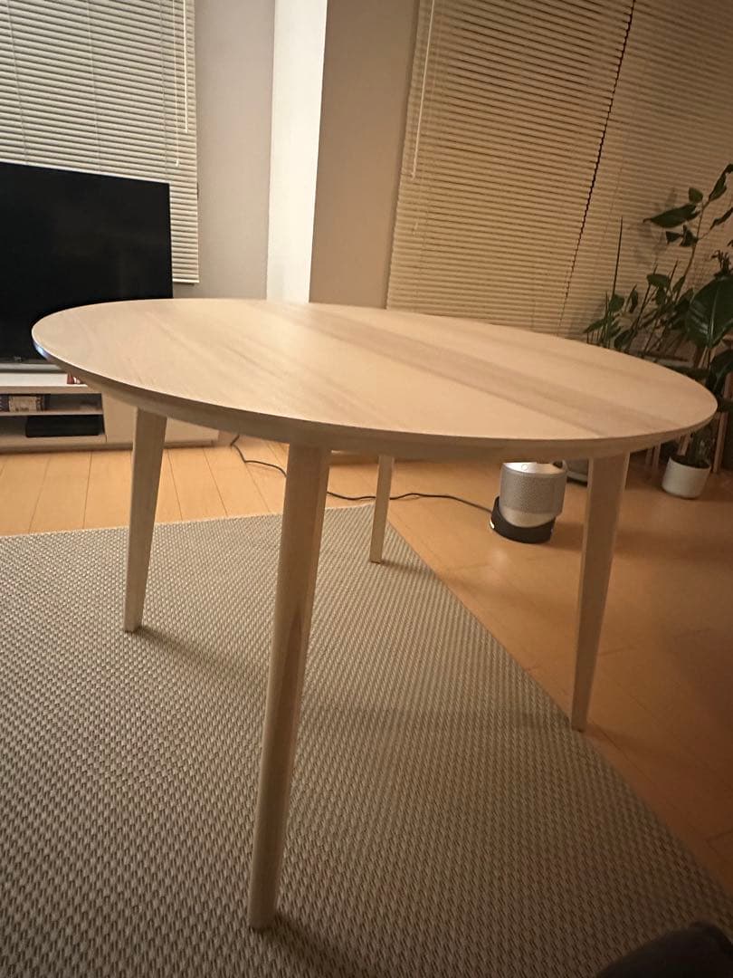 お引き取り（東海）IKEA LISABO 円形テーブル 105 cm ナチュラル