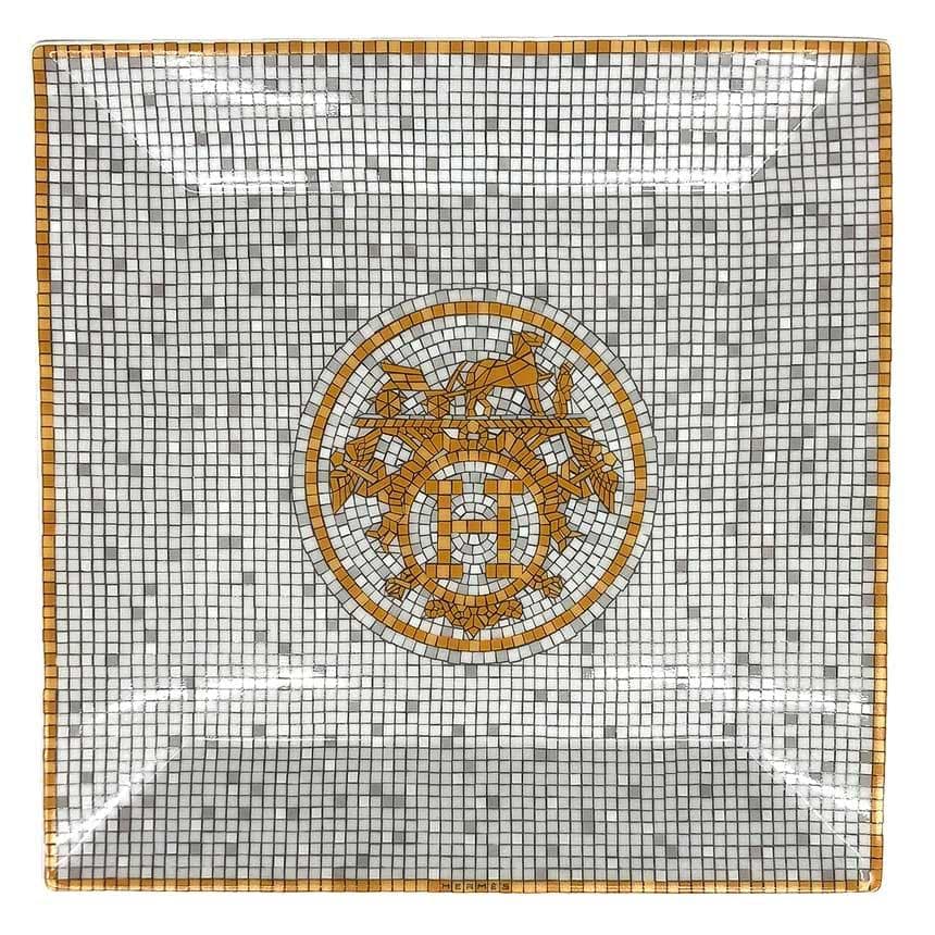 HERMES モザイクヴァンキャトル スクエアプレート 角皿 aq12302