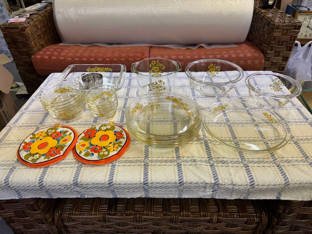 PYREX 耐熱ガラス　小皿　中皿　大皿　ボウル　パイ皿　食器　セット売り