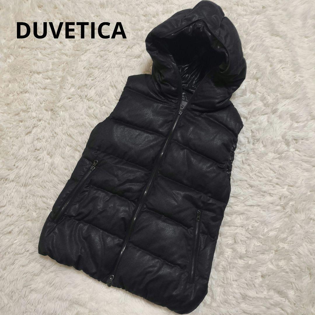 DUVETICA CERRUTI ダウンベスト 黒 フード コラボ カシミヤ