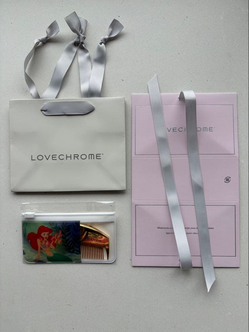 【希少新品】ラブクロム　ディズニーリトルマーメイドK24GPツキゴールド コーム