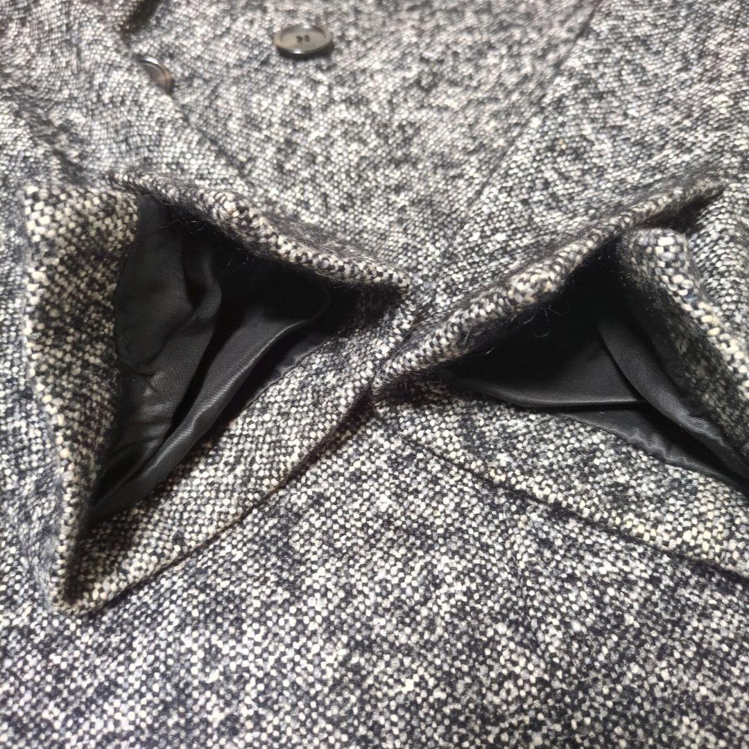 新品✨PALTO シルク アンゴラ混 ダブル チェスターコート ツイード 2XL