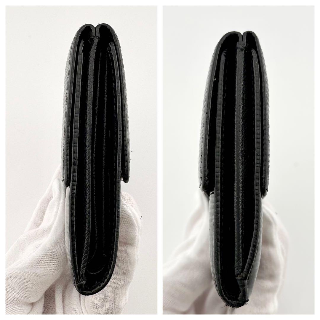 【良品】ルイヴィトン エピ ポルトモネ ビエ カルトクレディ Wホック 黒